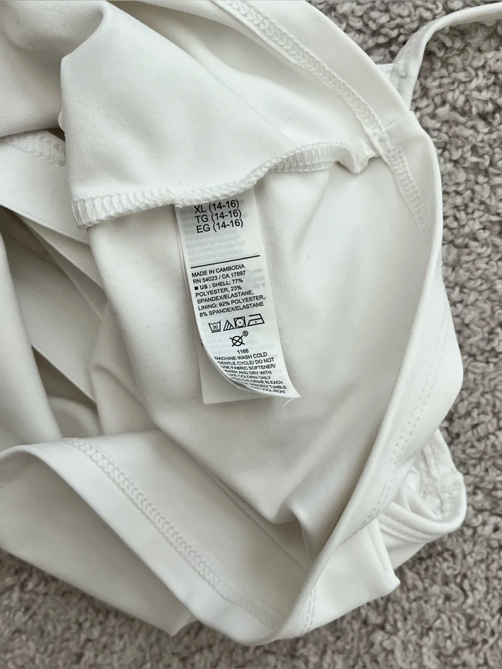 Old Navy Active Powersoft White Racerback Sports Bra